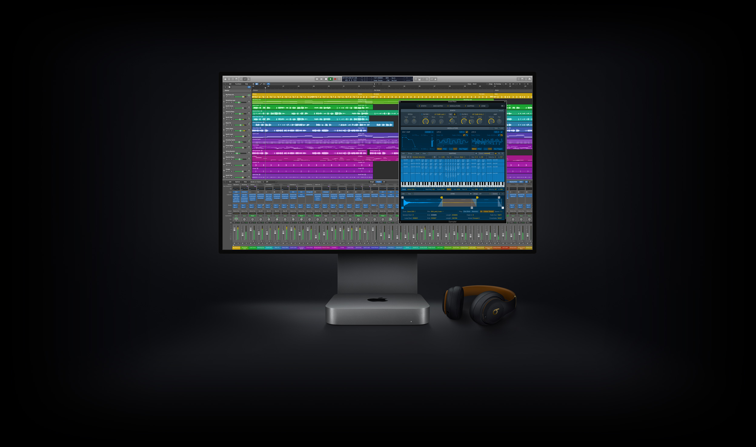 Mac mini en creación de música